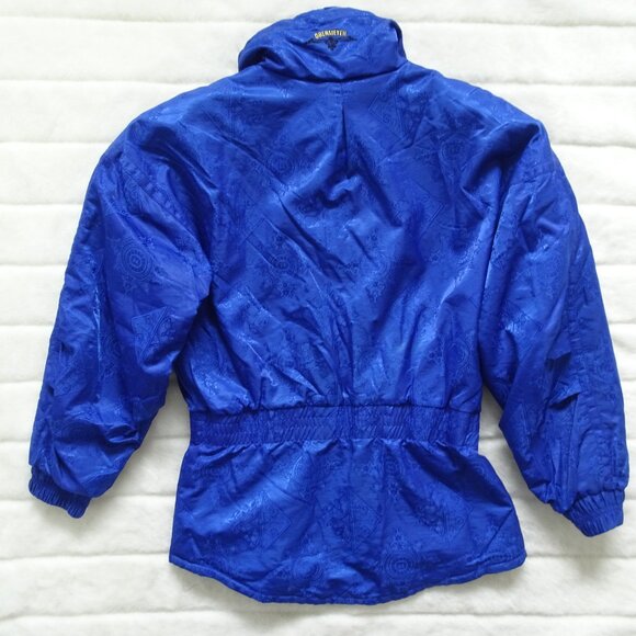 Obermeyer Women's Ski Jacket VTG 90s Size 10 Blue Full Zip Snow Du Point Thermo - Picture 5 of 10